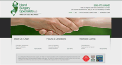 Desktop Screenshot of handsurgeryspecialists.com